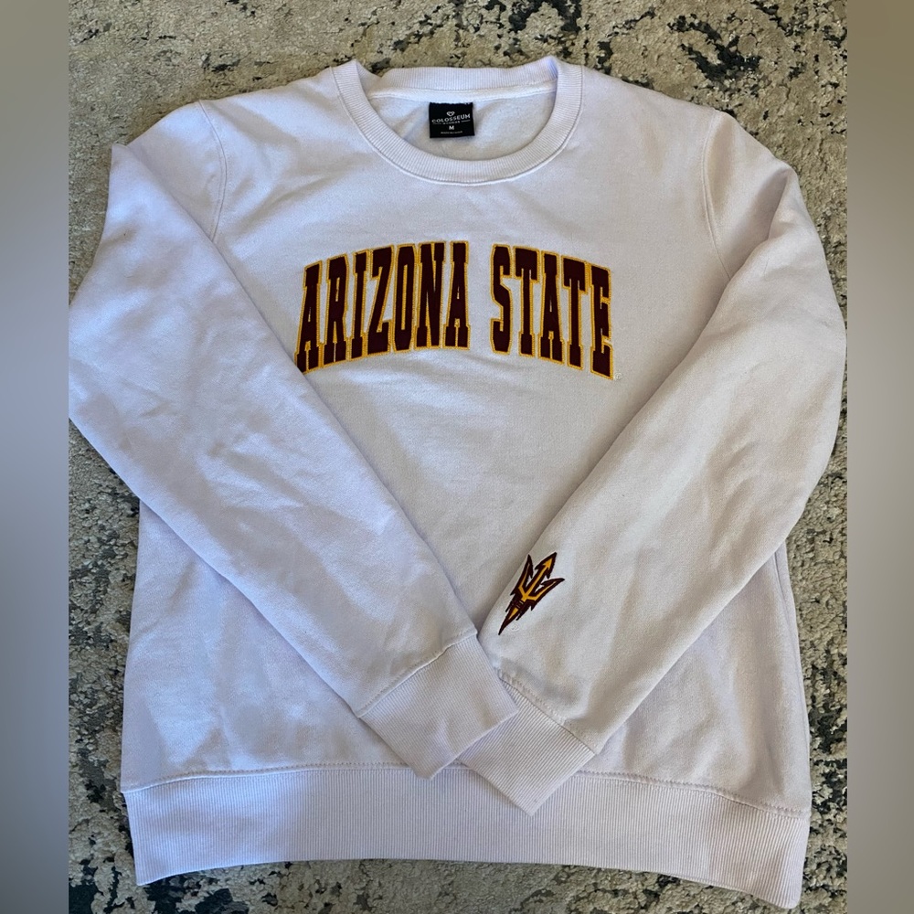 Arizona State (ASU) White Crewneck